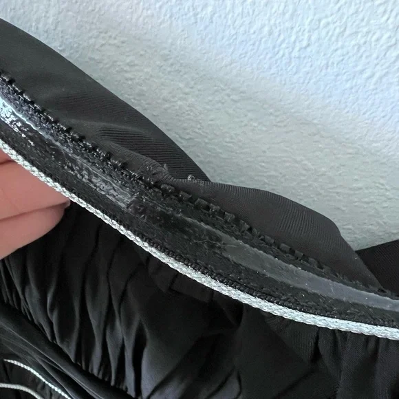 BCBG Max Azria Empire Waist Strapless Gown with Silver Piping - Picture 4 of 6